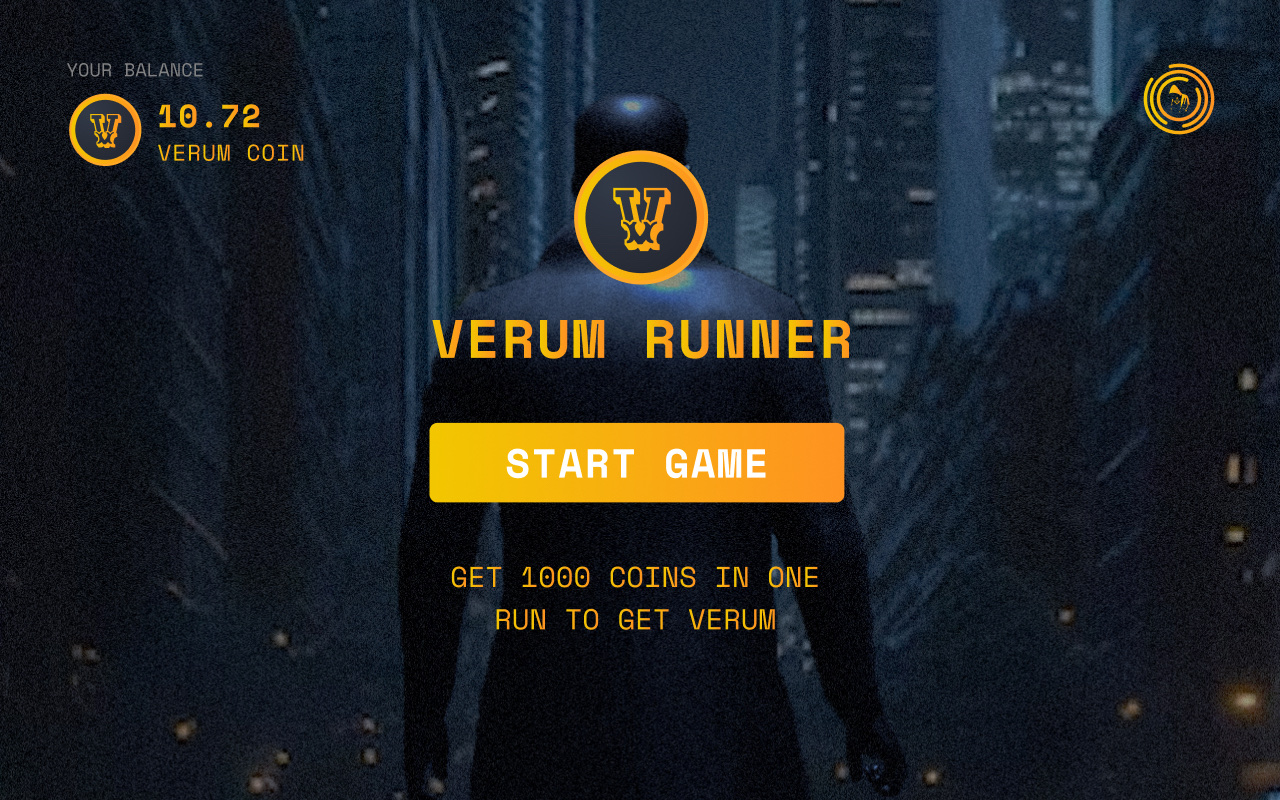 Verum Runner: Collect coins and earn real Verum Coins!