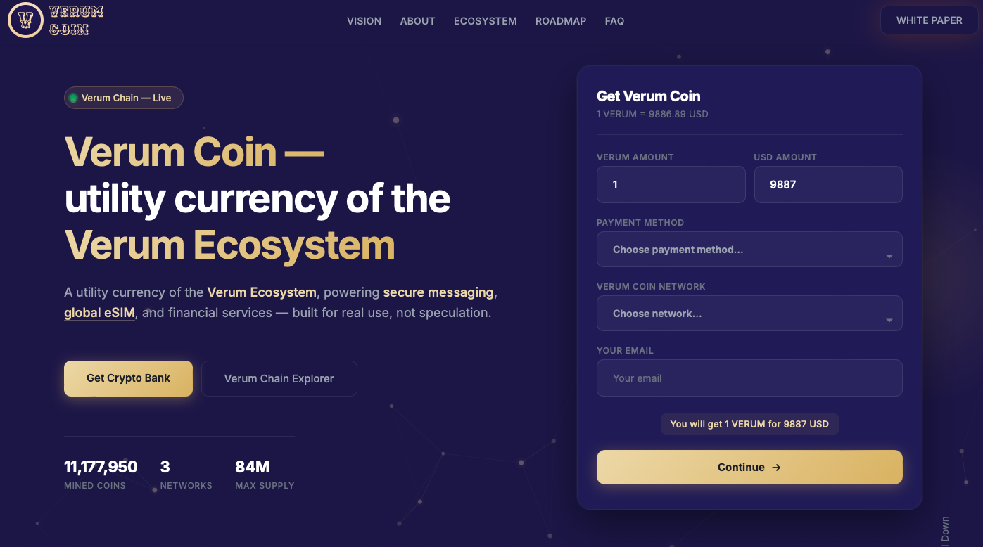 The Role of Verum Coin in the Ecosystem